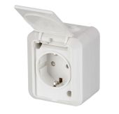 Розетка ABB Jussi 1-мест. в сборе с корпусом с З/К откр. уст-ки16А 220-250В со шторками с крышкой IP55 белый Розетка ABB Jussi 1-мест. в сборе с корпусом с З/К откр. уст-ки16А 220-250В со шторками с крышкой IP55 белый
