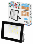Прожектор СДО-05-050 50 Вт, 4000 лм, 6500 К, 220-240 В, IP65, черный, Народный Прожектор СДО-05-050 50 Вт, 4000 лм, 6500 К, 220-240 В, IP65, черный, Народный