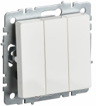 Выключатель 3кл с/у белый механизм ВС10-3-0-БрБ BRITE IEK (1/10/100)