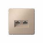 ARTGALLERY РОЗЕТКА двойная компьютерная RJ45+RJ45, кат. 5е, механизм, ПЕСОЧНЫЙ ARTGALLERY РОЗЕТКА двойная компьютерная RJ45+RJ45, кат. 5е, механизм, ПЕСОЧНЫЙ