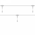 Разветвитель - шина для уличныx гирлянд Professional  (1 вxод, 5 выxодов), расстояние 100 см, белый ПВХ