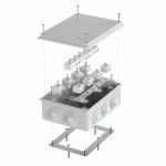 Коробка огнестойкая для о/п 40-0320-FR10.0-28 Е15-Е120 RAL7035 200х150х75 (5 шт/кор) Промрукав