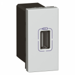 Розетка 1гн USB с/у алюминий Mosaic Legrand