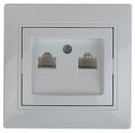 Розетка 2гн комп+комп RJ45+RJ45 с/у белый кат.5е 1-304-01 Intro Plano ЭРА (1/10) Розетка 2гн комп+комп RJ45+RJ45 с/у белый кат.5е 1-304-01 Intro Plano ЭРА (1/10)