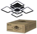 Светильник светодиод 90Вт 3000-4000-6500K 7000Лм 590х590х130мм c пультом ДУ черный ELEGANT ARIS-90B IN HOME (1/5)