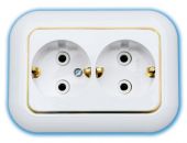 Розетка 2гн с З/К с/у белый 16А Гармония Беларусь (1/35) Розетка 2гн с З/К с/у белый 16А Гармония Беларусь (1/35)