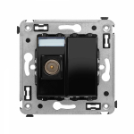 Оконечная розетка 1 выход. моноблок tv 2400МГц скрыт. уст-ки винтовой черный ДКС Оконечная розетка 1 выход. моноблок tv 2400МГц скрыт. уст-ки винтовой черный ДКС