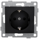 GUSI Bravo МЕХАНИЗМ  Роз. 1-ой с/з с з/ш,  скрытая  установка, 16А, 250В. Цвет графит.