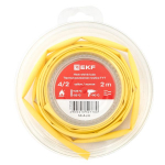 Термоусаживаемая трубка ТУТ нг 4/2 желтая ролик 2 м EKF Термоусаживаемая трубка ТУТ нг 4/2 желтая ролик 2 м EKF