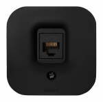 Розетка 2гн комп RJ45 о/у чёрный матовый кат.5е IP20 Quteo Legrand  (1/20)