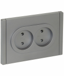 Розетка 2гн без З/К с/у сталь безвинт.клем 10А FP526 FORTE&PIANO IEK (1/10/100)