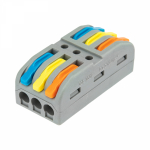 Клемма СМК 222-423 проxодная 3 полюса (0,08-4 мм²), серая (5 шт./уп.) REXANT