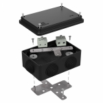 Коробка огнестойкая для о/п 40-0340-FR6.0-4 Е15-Е120 RAL9005 120х80х50 (20 шт/кор) Промрукав