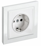 Розетка 1гн с З/К шторки с/у белый в сборе 16А РСР14-1-0-БрБ BRITE IEK (1/10/100)