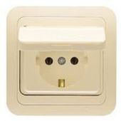 Розетка 1гн с З/К с крыш. с/у крем 16А Mimoza Makel (1/12/120)