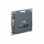 Розетка 2гн USB+USB typeА+ typeС с/у грифель механизм 5В/2,4А 2х5В/1,2А AtlasDesign Systeme Electric (1/1) Розетка 2гн USB+USB typeА+ typeС с/у грифель механизм 5В/2,4А 2х5В/1,2А AtlasDesign Systeme Electric (1/1)