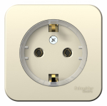 Розетка 1гн с З/К о/у молочный компактная изол.пласт. 16А IP20 Blanca Schneider Electric