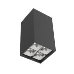 Светодиодный светильник VARTON DL-Box Reflect Multi 2x2 накладной 14 Вт 4000 К 80х80х150 мм RAL9005 черный муар 55° Светодиодный светильник VARTON DL-Box Reflect Multi 2x2 накладной 14 Вт 4000 К 80х80х150 мм RAL9005 черный муар 55°