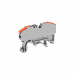 Клемма СМК 222-421D соединительная многоразовая проходная 1 полюс с креплением на DIN-рейку (0,08-4 мм?), серая, перемычка (опция) (25 шт./уп.) REXANT (25/25/1500)