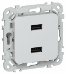 FLITE Роз. USB AA 2,1А РЮ-2-ФлЖ жем. IEK