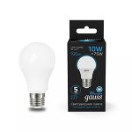 Лампа светодиод 10Вт груша А60 Е27 6500К 920Лм матовая Gauss Black (1/10/50) Лампа светодиод 10Вт груша А60 Е27 6500К 920Лм матовая Gauss Black (1/10/50)