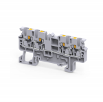 Зажим клеммный проходной 5мм размер ячейки 0мм на DIN-рейку/G-рейка 1 уровень сечение провода 2.5мм² 24А 1000В полиамид (pa) КЭАЗ (Курский электроаппа