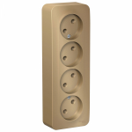 Розетка 4гн без З/К о/у титан изол.пласт. 16А IP20 Blanca Schneider Electric Розетка 4гн без З/К о/у титан изол.пласт. 16А IP20 Blanca Schneider Electric