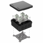 Коробка огнестойкая для о/п двухкомпонентная 60-0303-9005-FR6.0-8 Е15-Е120 100х100х40 Промрукав