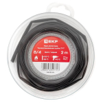 Термоусаживаемая трубка ТУТ нг 8/4 черная ролик 2 м EKF Термоусаживаемая трубка ТУТ нг 8/4 черная ролик 2 м EKF