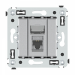 Накладка/вставка для подкл. ср-в связи и выч. техники с/у пластик серебро DKC Avanti Накладка/вставка для подкл. ср-в связи и выч. техники с/у пластик серебро DKC Avanti