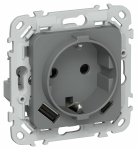 FLITE Роз.с з/к/ш 16А USB AC 20Вт РСЮшс11-0-ФлМА м/а IEK