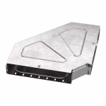 Угол д/листового кабель.лотка 90° горизонтальн. без соединит. разъема сталь светло-серый ПРОМРУКАВ