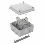 Коробка огнестойкая для о/п 40-0300-FR1.5-4 Е15-Е120 RAL7035 100х100х50 (14 шт/кор) Промрукав
