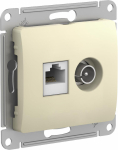 Розетка 2гн комп+ТВ RJ45+TV с/у крем механизм кат.5е Glossa Systeme Electric (1/10) Розетка 2гн комп+ТВ RJ45+TV с/у крем механизм кат.5е Glossa Systeme Electric (1/10)