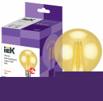 Лампа светодиод 8Вт шар G95 Е27 2700К 960Лм золото филамент прозр IEK (1/20)