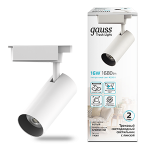 Светильник трековый цилиндр 16Вт 1680Лм 4000K 180-220В IP20 65*206мм белый линза 36º LED Gauss 1/40 Светильник трековый цилиндр 16Вт 1680Лм 4000K 180-220В IP20 65*206мм белый линза 36º LED Gauss 1/40