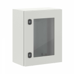 Корпус распред. шкафа 1двер. сталь серый 400мм 500мм 250мм с монтажной платой IP66 DKC