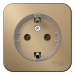 Розетка 1гн с З/К о/у титан компактная изол.пласт. 16А IP20 Blanca Schneider Electric