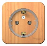 Розетка 1гн с З/К о/у ясень компактная изол.пласт. 16А IP20 Blanca Systeme Electric