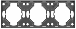 Рамка для розеток и выключателей ЭРА Arktik 16-5003-06 на 3 поста графит