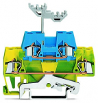 Зажим клеммный проходной 64мм размер ячейки 5мм на DIN-рейку 2 уровня сечение провода 2.5мм² 20А 500В термопласт Wago Зажим клеммный проходной 64мм размер ячейки 5мм на DIN-рейку 2 уровня сечение провода 2.5мм² 20А 500В термопласт Wago