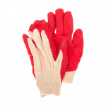 Перчатки хб с одинарнарным латексным покрытием, 5нитей, 40-42гр,10 класс вязки (10/10/300)