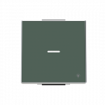 Клавиша одинарная перекидная для выкл-ля/кнопки символ «свет» пластик зеленый матовая IP20 ABB