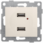 GUSI Bravo МЕХАНИЗМ розетки USB, двойной, скрытая установка. Цвет бежевый. GUSI Bravo МЕХАНИЗМ розетки USB, двойной, скрытая установка. Цвет бежевый.