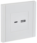 Розетка 2гн USB+USB A+C с/у белый 3,1А FP250 FORTE&PIANO IEK (1/10/100)