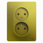 Розетка 2гн без З/К с/у фисташковый в сборе 16А Glossa Systeme Electric Розетка 2гн без З/К с/у фисташковый в сборе 16А Glossa Systeme Electric