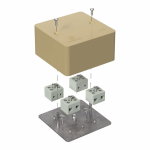 Коробка огнестойкая для кабель-канала 40-0460-FR6.0-8 Е15-Е120 RAL1001 85х85х45 (44 шт/кор) Промрукав