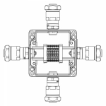 Ex клеммная коробка из алюминия; 1Ex e IIC Т5 Gb / Ex tb IIIB T95°C DbIP66; Клеммы 2,5 кв.мм. -6 шт.; A-B-C-D: ввод D8-13мм поднебронированный кабель Ex клеммная коробка из алюминия; 1Ex e IIC Т5 Gb / Ex tb IIIB T95°C DbIP66; Клеммы 2,5 кв.мм. -6 шт.; A-B-C-D: ввод D8-13мм поднебронированный кабель