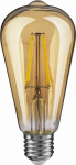 Лампа светодиод 4Вт ретро ST64 2500К 400Лм золото филамент прозр NLL-F-ST64-4-230-2.5К-E27 Navigator
