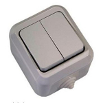 Выключатель 2кл о/у серый IP44 Nemliyer Makel (1/10)